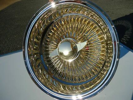DAYTON Gold & Chrome 14x7 Wire Wheels Deep dish Rims knockof