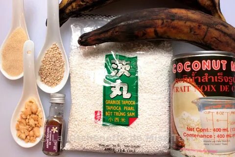 Bananes au lait de coco et perles de tapioca (Chè chuối / Ch