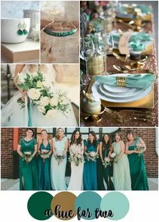 Mint, Emerald and Gold Wedding Colour Scheme Turquoise weddi