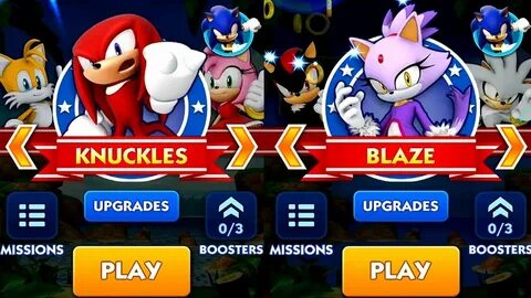 Sonic Dash KNUCKLES VS BLAZE Android iPad iOS Gameplay HD - 