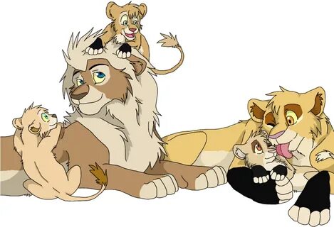 Katty, Jasim And Cubs By Firewolf-anime - Anime Lion Cubs - 