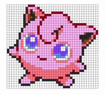 Jigglypuff Perler Bead Pattern / Bead Sprite - Pixel Art Pok
