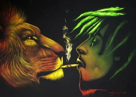 Bob Marley Lion Art , Rastafarian, Reggie Mexican Black Velv