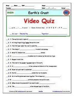 Video Guide, Quiz for Bill Nye - Earth’s Crust * PRINTING Go