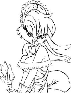 Lola Bunny The Maid Coloring Pages - Download & Print Online