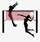 Volleyball Spike Silhouette Related Keywords & Suggestions -