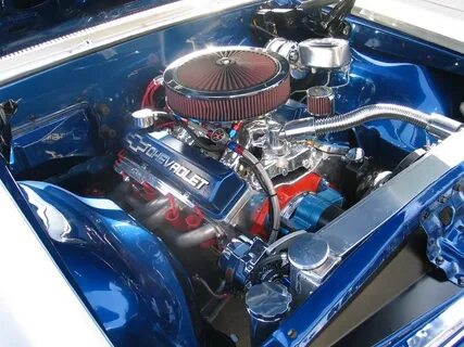 My 1966 Chevelle engine bay that holds a 383 Stroker...Corve