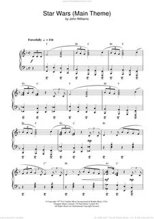 Williams - Star Wars (Main Theme) sheet music for piano solo
