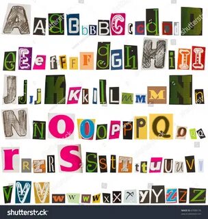 Стоковая фотография 67098178: Letters Cut Magazines Alphabet