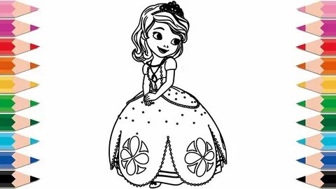 How to Draw Sofia the First Coloring Pages for Kids Learn Co