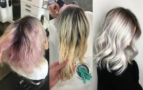 COLOR CORRECTION: Icy Blonde Shadow Root - Behindthechair.co
