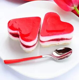 Easy heart-shaped cheesecake for Valentine's Day - Recipe Re