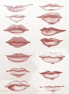 Как красиво нарисовать губы поэтапно
