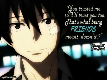 Love rin Blue exorcist, Exorcist quotes, Anime quotes
