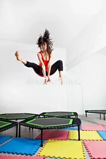 Trampoline with Footprint stock image. Image of black - 4705