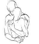 Manga outline hugging couple - #smallDrawingsPencil #Drawing