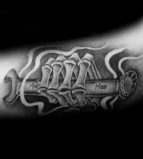 60 Wrench Tattoo Designs For Men - Tool Ink Ideas