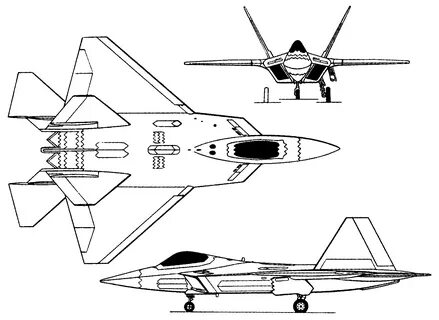 F 22 Raptor Coloring Pages