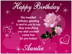 Birthday Message To My Favorite Aunt - Best Happy Birthday W