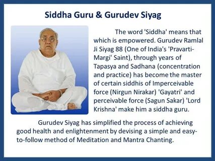 Detail Explanation of Guru Siyag Mantra-Sidha Yoga Philosoph