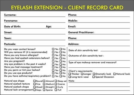 hair salon client formula record card template - 28 images -