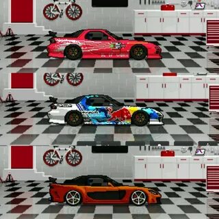Pixel Car Racer.....3 types of Mazda RX7.