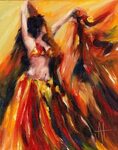 Belly dancer by Anne Thouthip Dancer painting, Belly dancers