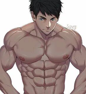 Drawings of Anime Guys with ABS (48 photos) .