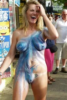 Body paint public porn