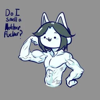 Temmie gets swol by SyNoon on DeviantArt