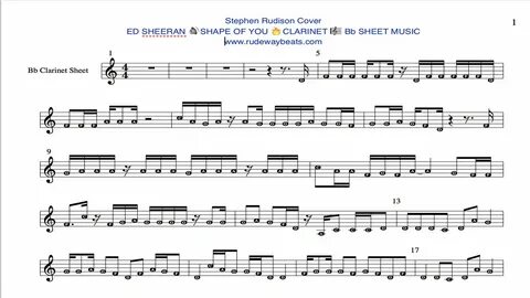 Perfect Ed Sheeran Clarinet Sheet Music : Play this song wit