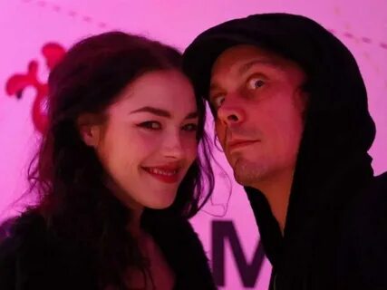 Ville Valo and his girlfriend Christel Karhu in Tampere Finl
