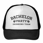 Bachelor party drinking team t-shirt trucker hat Zazzle.com 