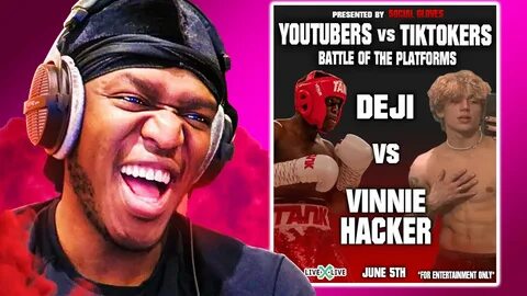 KSI Reacts To Deji VS Vinnie Hacker Boxing Match (Youtubers 