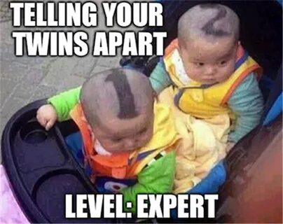 Telling your twins apart Funny kids, Cute memes, Funny image