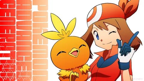 #25422 Pokémon HD Wallpaper, May (Pokémon), Torchic (Pokemon