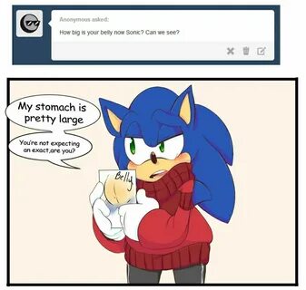 Random person: so Sonic how big has your tummy gotten? Sonic