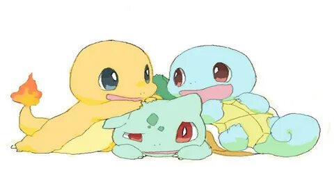 And Squirtle Bulbasaur Charmander Cute Pokemon Squirtle Wall