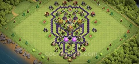 Best Funny Troll Base TH7 with Link - Town Hall Level 7 Art 