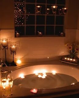 Romantic bathrooms, Bath candles, Romantic bath