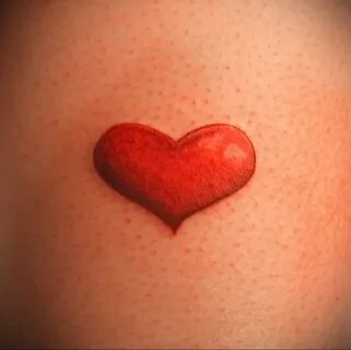 Фото тату сердце красное 09.02.2021 № 0017 - red heart tatto