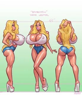 Sexy cartoon girls with big boobs