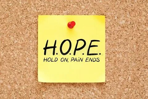 HOPE Hold on Pain Ends Acronym Concept Stock Photo - Image o