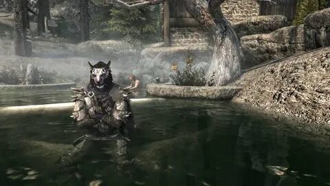 A screenshot of Inigo "relaxing" in the hot springs - 9GAG