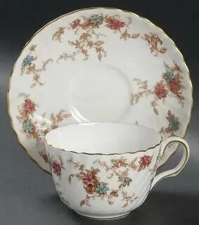 Flat Cup & Saucer Set in Ancestral by Minton Collectible Chi