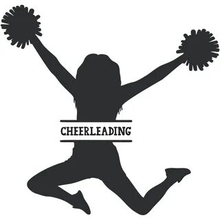 FREE SVG - Free cheerleading split frame. SVG, EPS & DXF fil