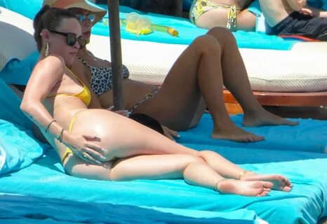 Rumer Willis - Wearing a bikini relaxing on a beach in Mykon