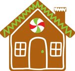 Christmas gingerbread house, House clipart, Gingerbread hous