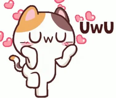 Uwu Cat Sticker - Uwu Cat Heart - Discover & Share GIFs