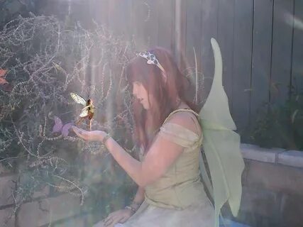 Gasp! A Real Fairy... I made the fairy using stock images . 